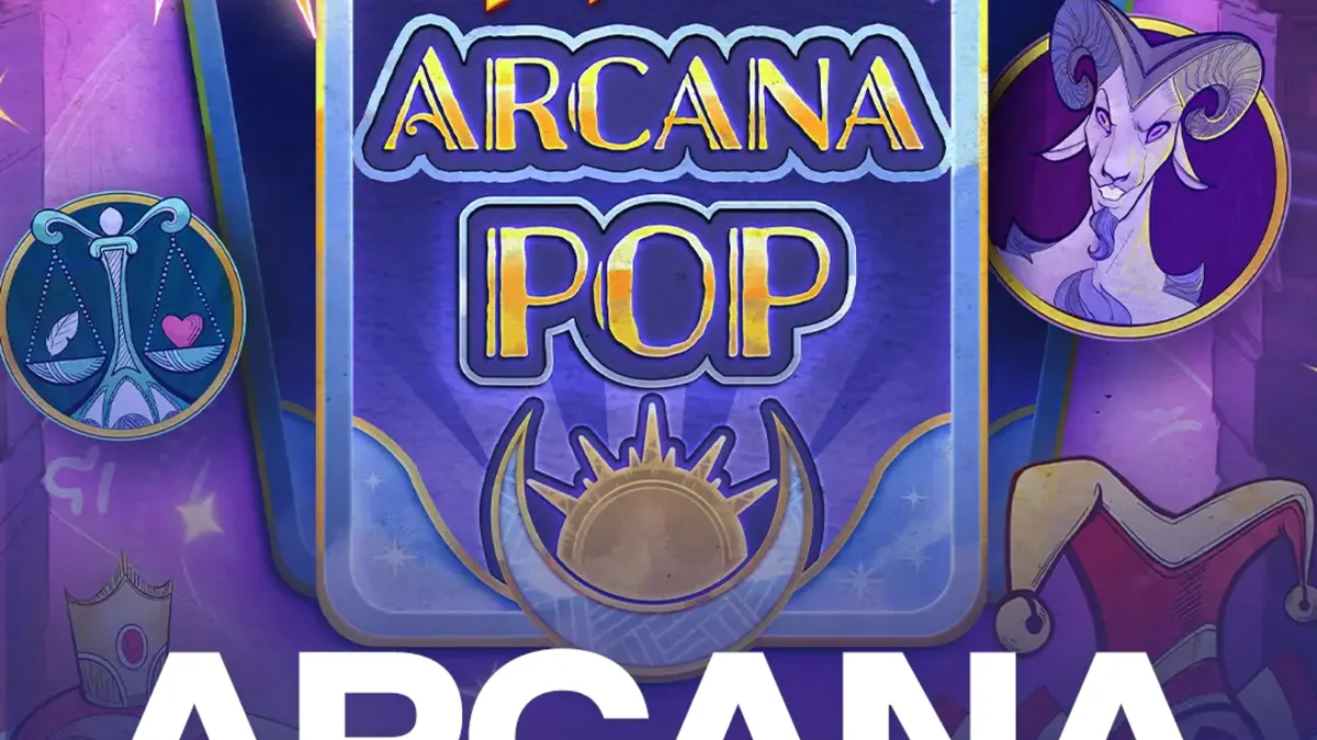 Arcana Pop স্লট গেমের রহস্যময় ট্যারোট থিম এবং জাদুকরী ভিজ্যুয়াল স্টাইল